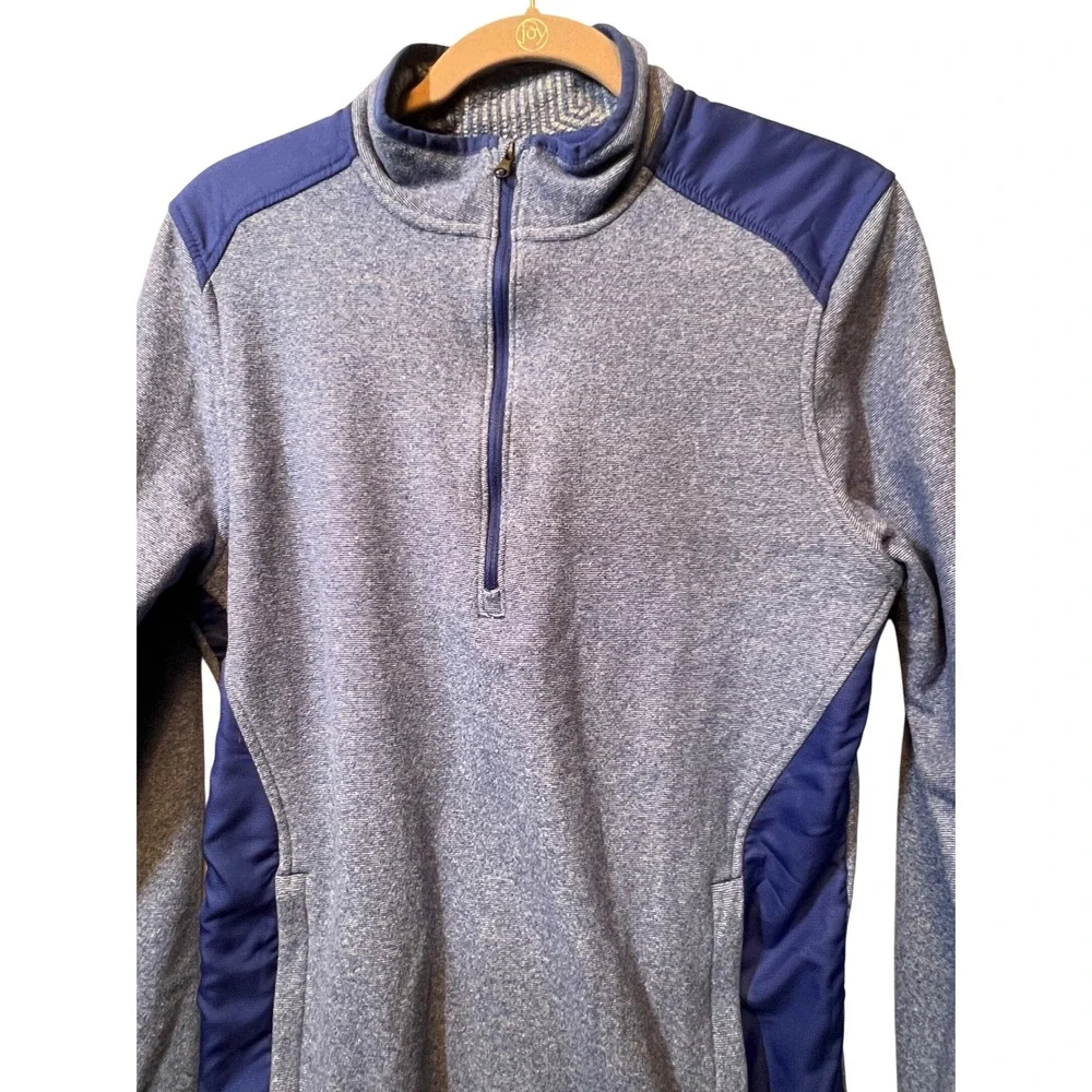 Under Armour ColdGear Pullover‎ Small Blue 1/4 Zip Athletic Top Lightweight S